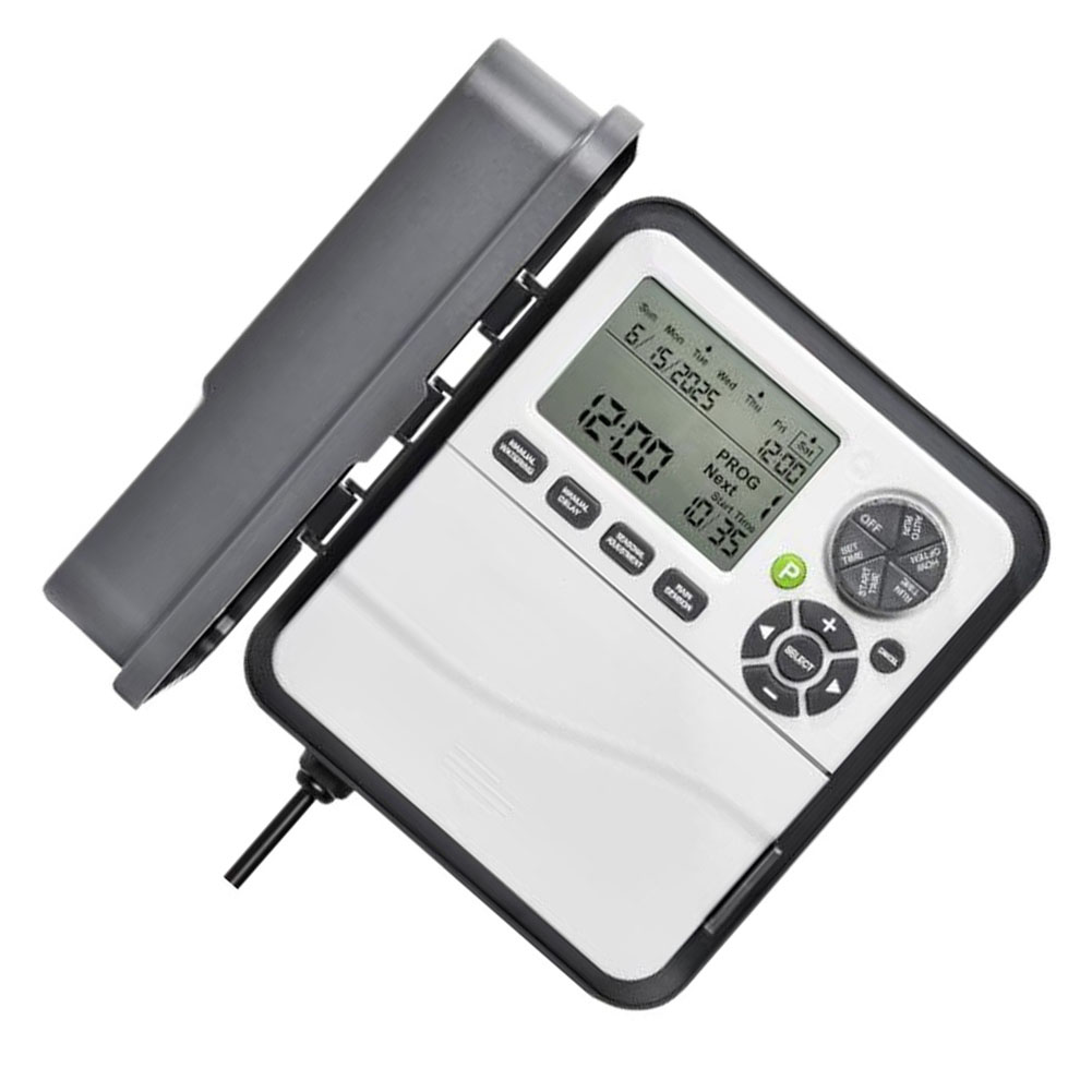 Smart Garden Kit - 1Pc 12 ゾーンプログラマブルスプリンクラーコントローラーグレー LCD スクリーン雨遅延屋内屋外自動庭灌漑システム用