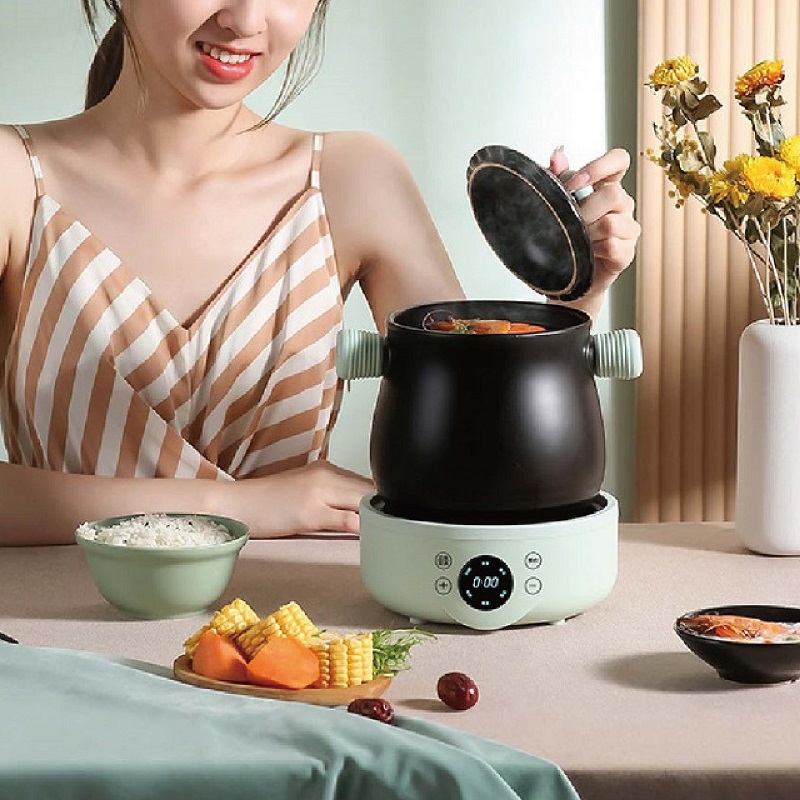 Smart Pot - 1.8L ホームスマート分割セラミック漢方薬ポット健康ポット予約電気キャセロール自動保温多機能 220V