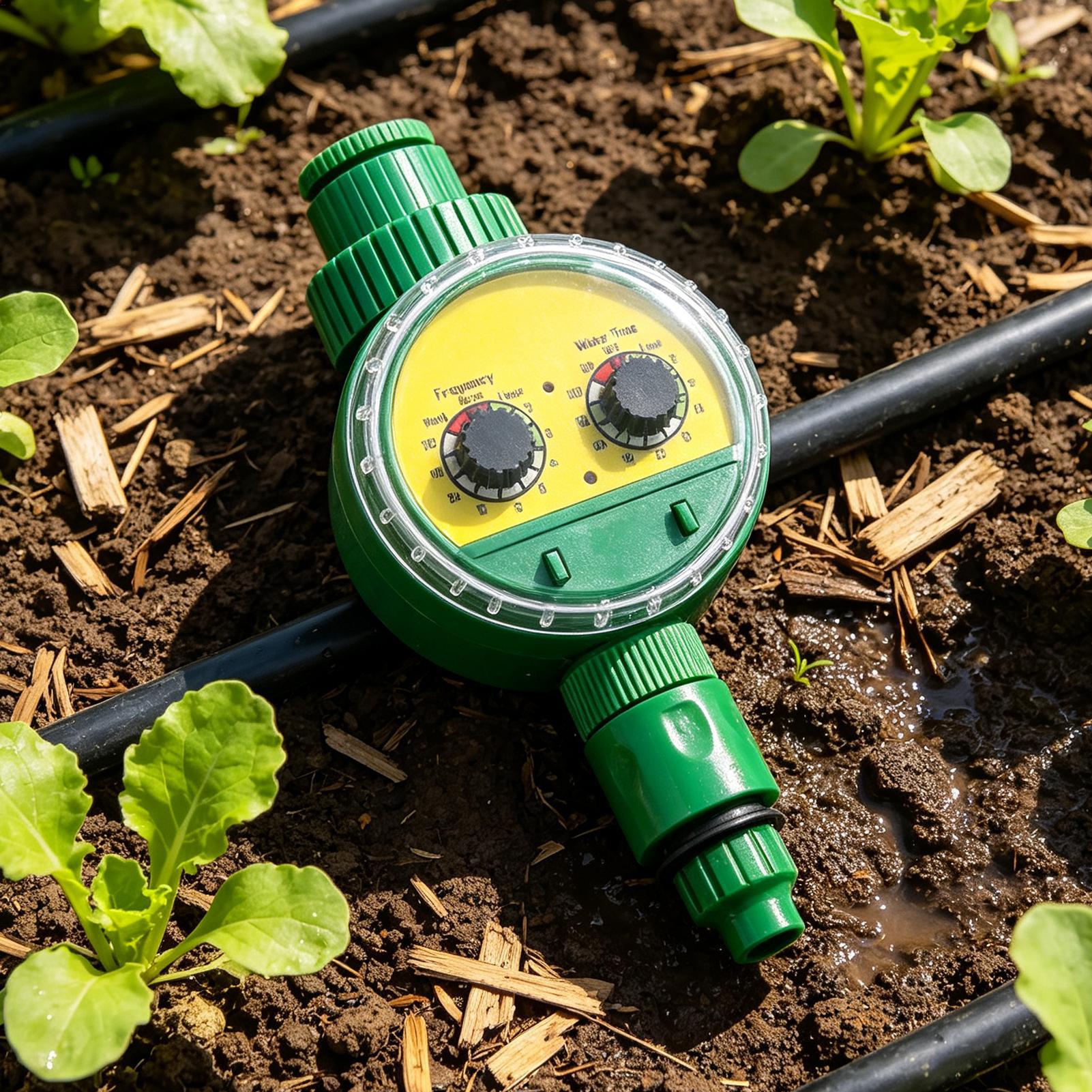 Automatic Watering - スプリンクラータイマー ガーデンホース用 点滴灌漑バルブ 自動散水タイマー 屋外芝生庭園植物 草花壇用