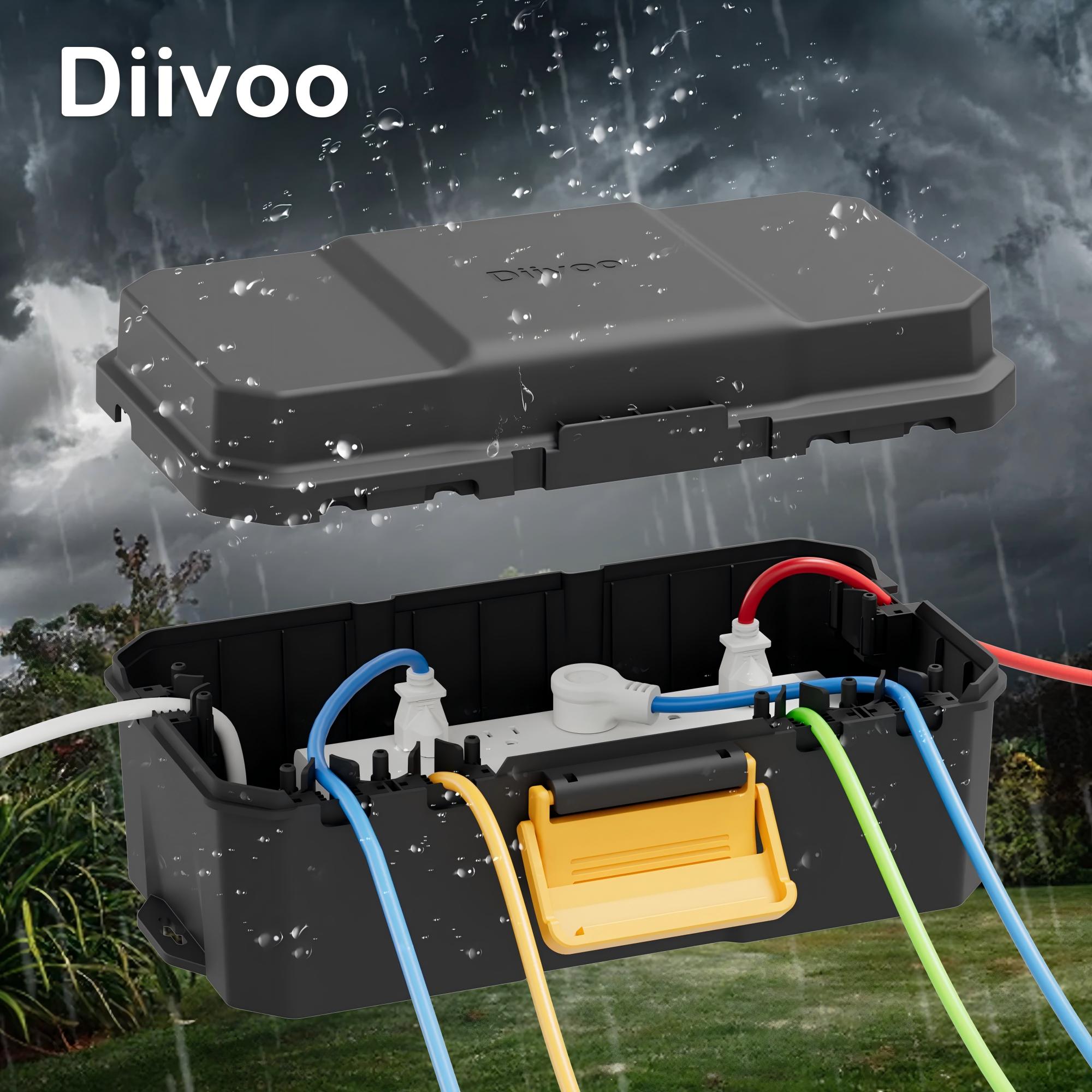 Smart Garden Kit - Diivoo-防水電気ボックス,外部ケーブル接続,タイマー用ソケットエンクロージャー,延長リード,庭の芝生,休暇