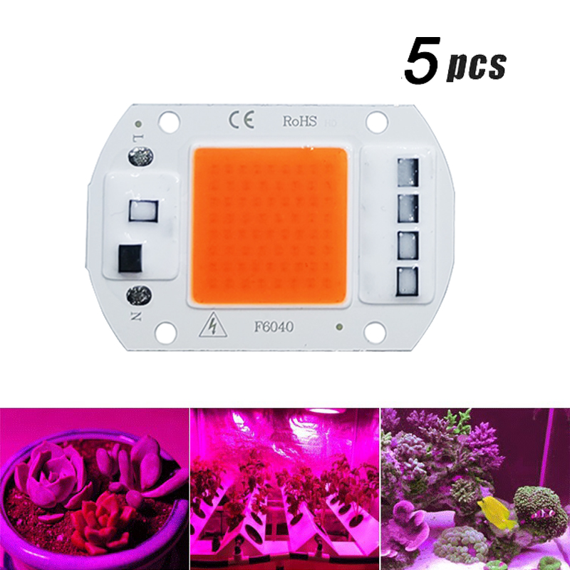Plant Grow Light Full Spectrum - 5 個 LED 成長 COB ライトチップフルスペクトル