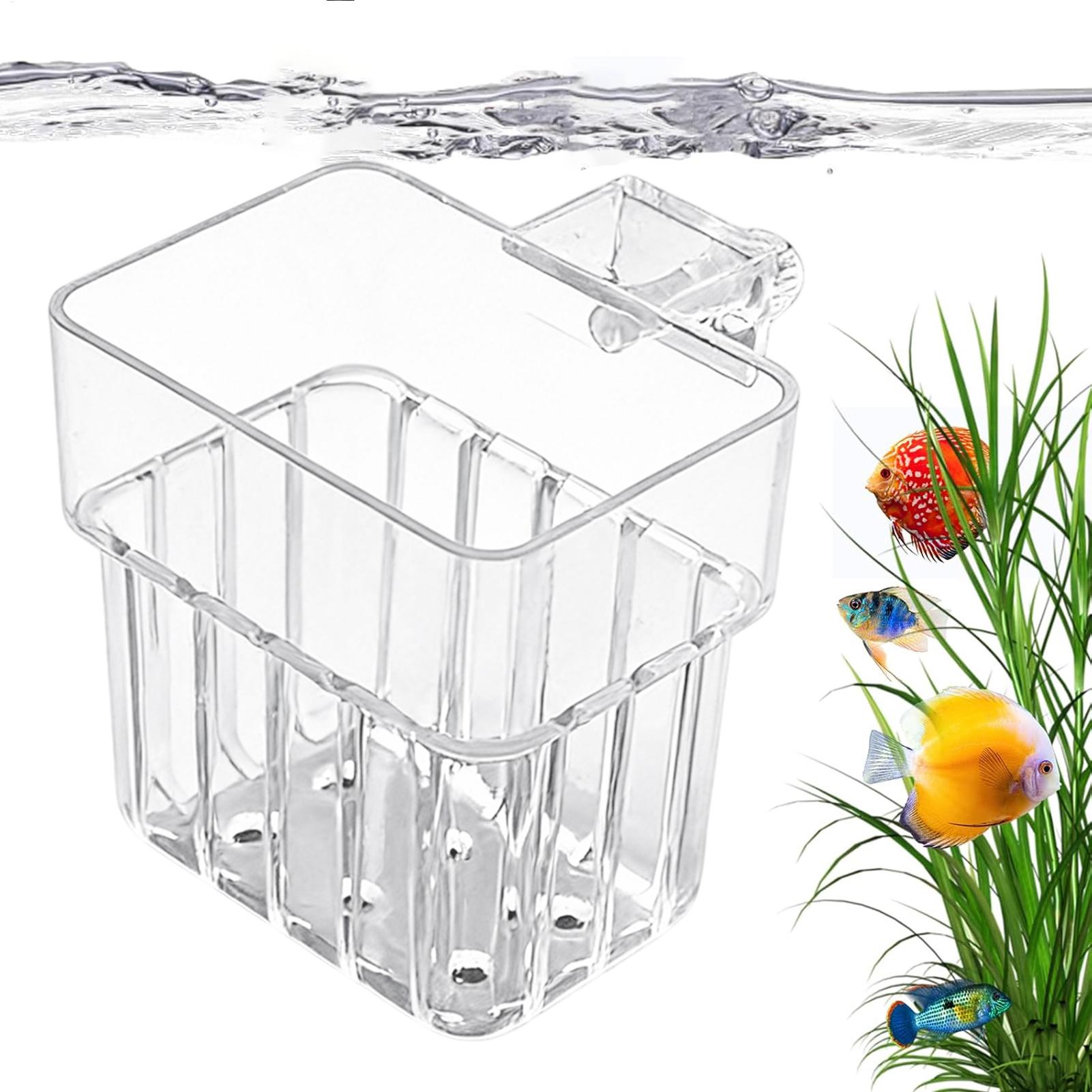 Hydroponic Grow Pod - 水槽用透明ハンガーポット 吊り下げ可能な水槽植物ホルダー 水生植物固定用 安定設置 魚タンク用