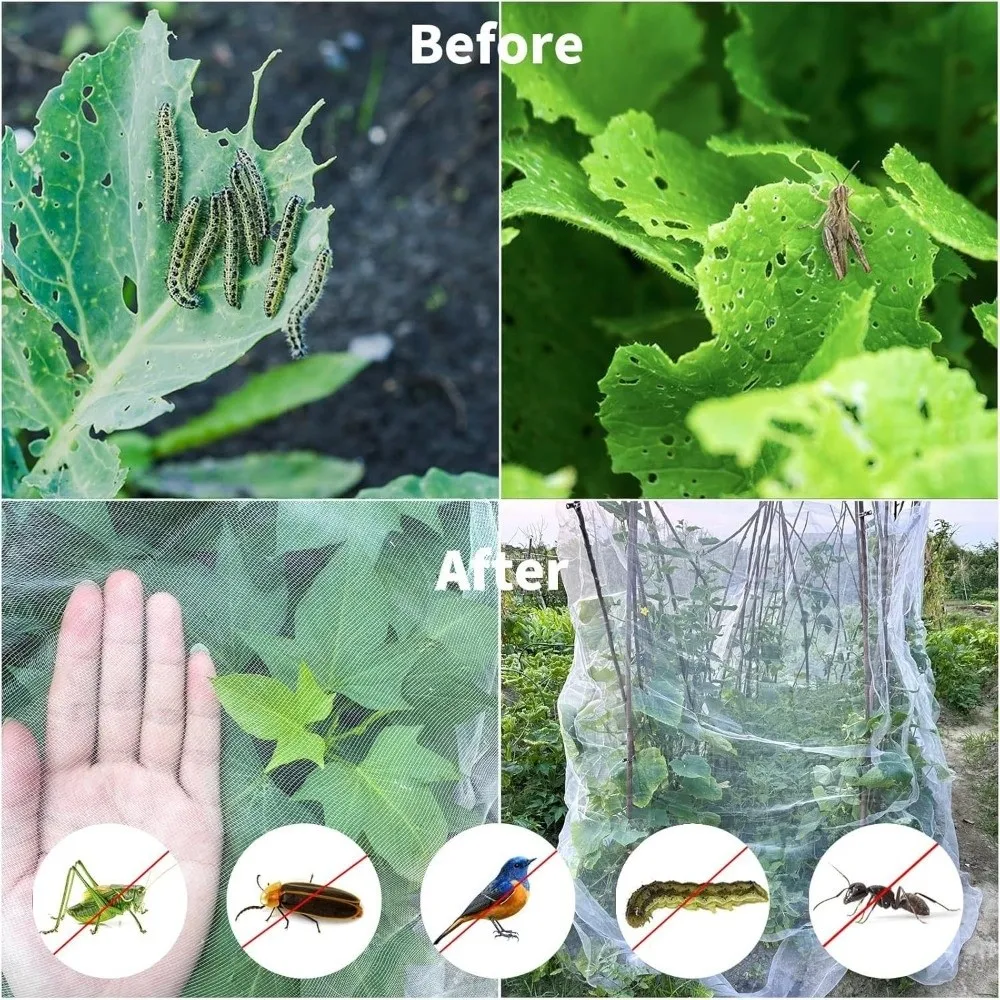 Plant Monitor - 超微細メッシュガーデン野菜ネット通気性のある昆虫ネット蚊帳柔軟なカットメッシュスクリーン植物保護ネット