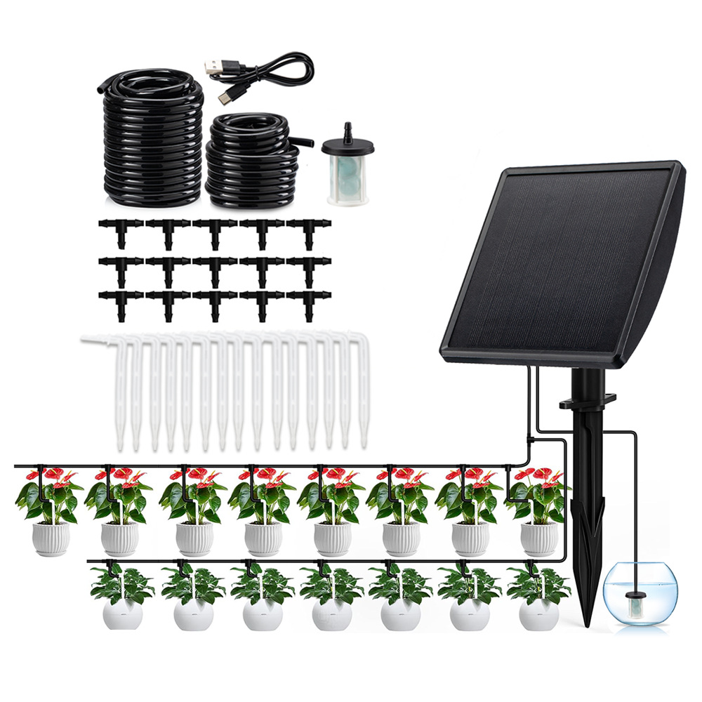 Smart Pot - ソーラー自動点滴灌漑ポンプ スマート散水システム（庭、バルコニー、鉢植え植物用）