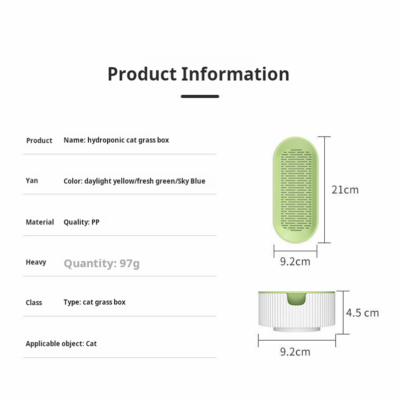 簡単栽培水耕栽培キャットグラスボックスディッシュ栽培ポット猫 - Hydroponic Grow Pod のレビューと価格