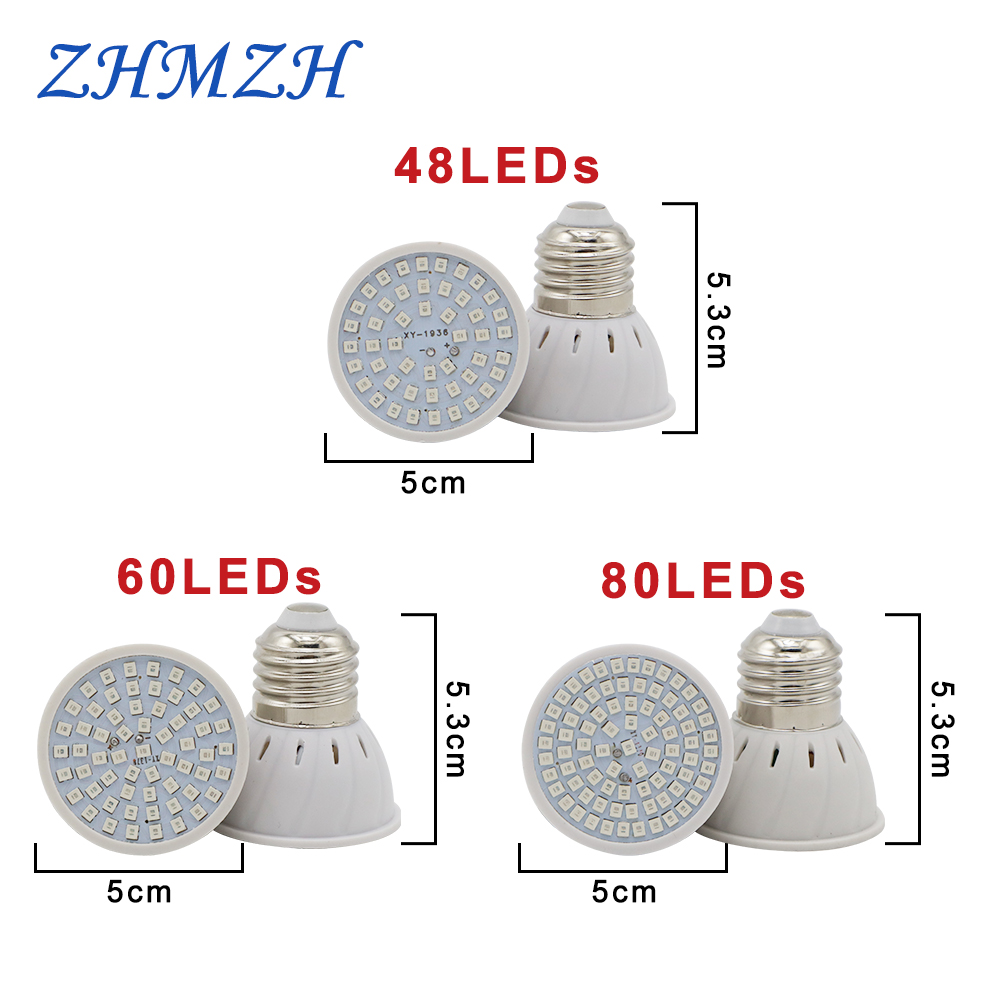 E27 LED 植物成長ランプ電球 110V 220V 柔軟 - Plant Grow Light Full Spectrum のレビューと価格