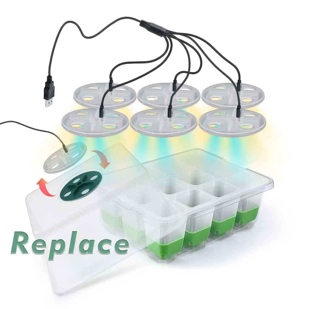 LED 成長ライト苗スタータートレイキット透明カバー付き屋内 - Indoor Garden Kit のレビューと価格