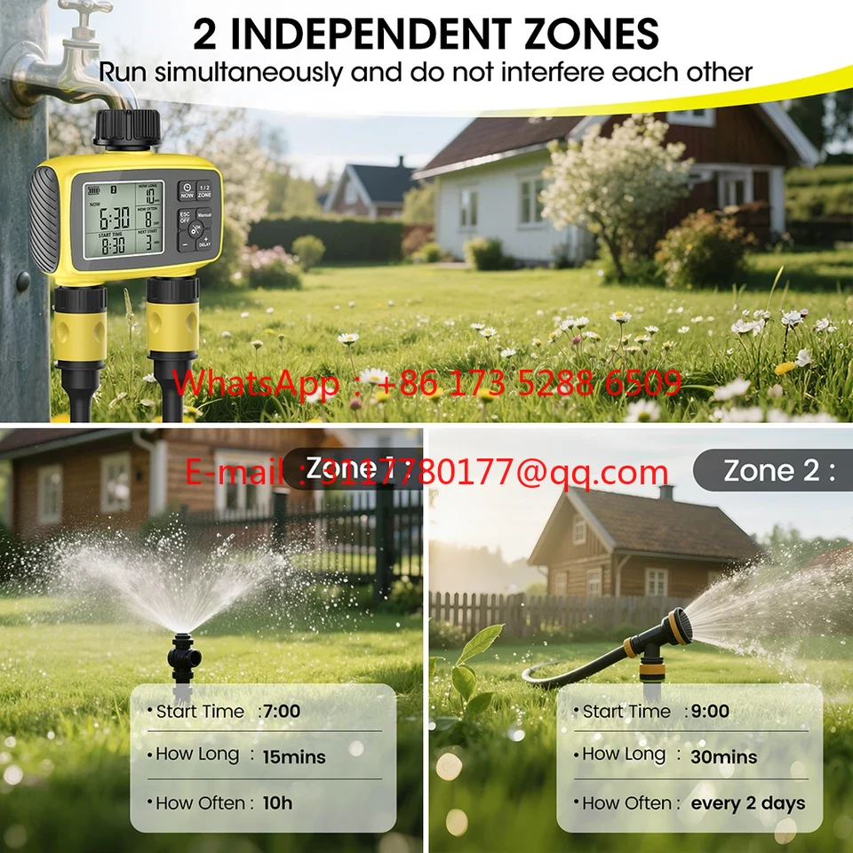 WAP01 大型画面ディスプレイ ガーデン灌漑タイマー 2口 - Smart Garden System のレビューと価格