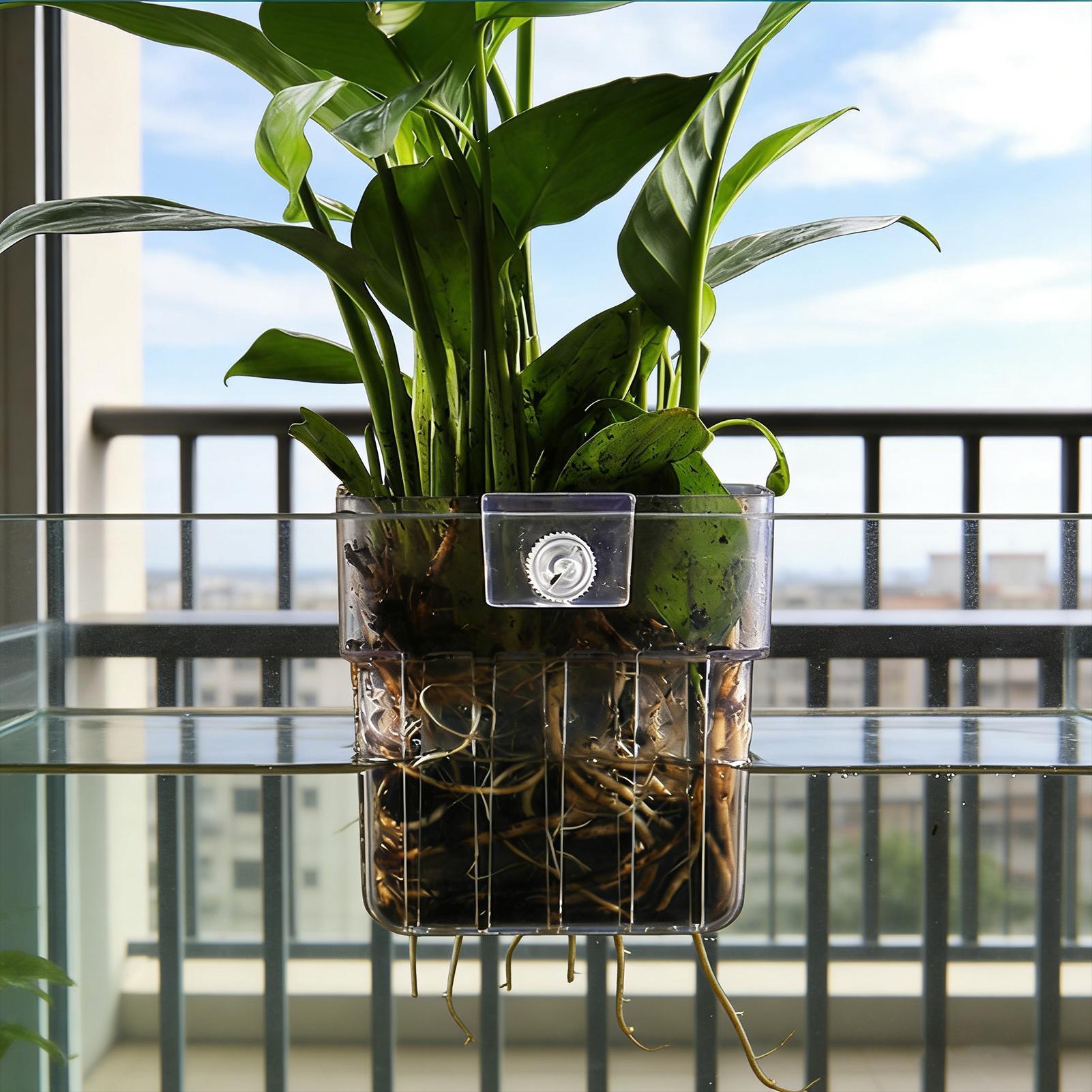 透明な吊り下げ式水槽植物ホルダーポット、水槽水耕栽培システム - Hydroponic Grow Pod のレビューと価格
