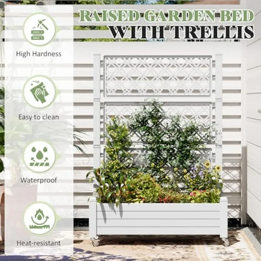 トレリス式高床菜園、自動給水プランターボックス - Self Watering Planter のレビューと価格