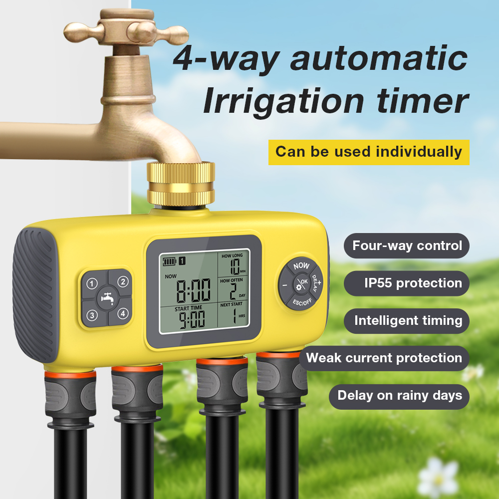 工場卸売 新デザイン デジタル水タイマー ガーデン 4口 イ - Automatic Watering のレビューと価格