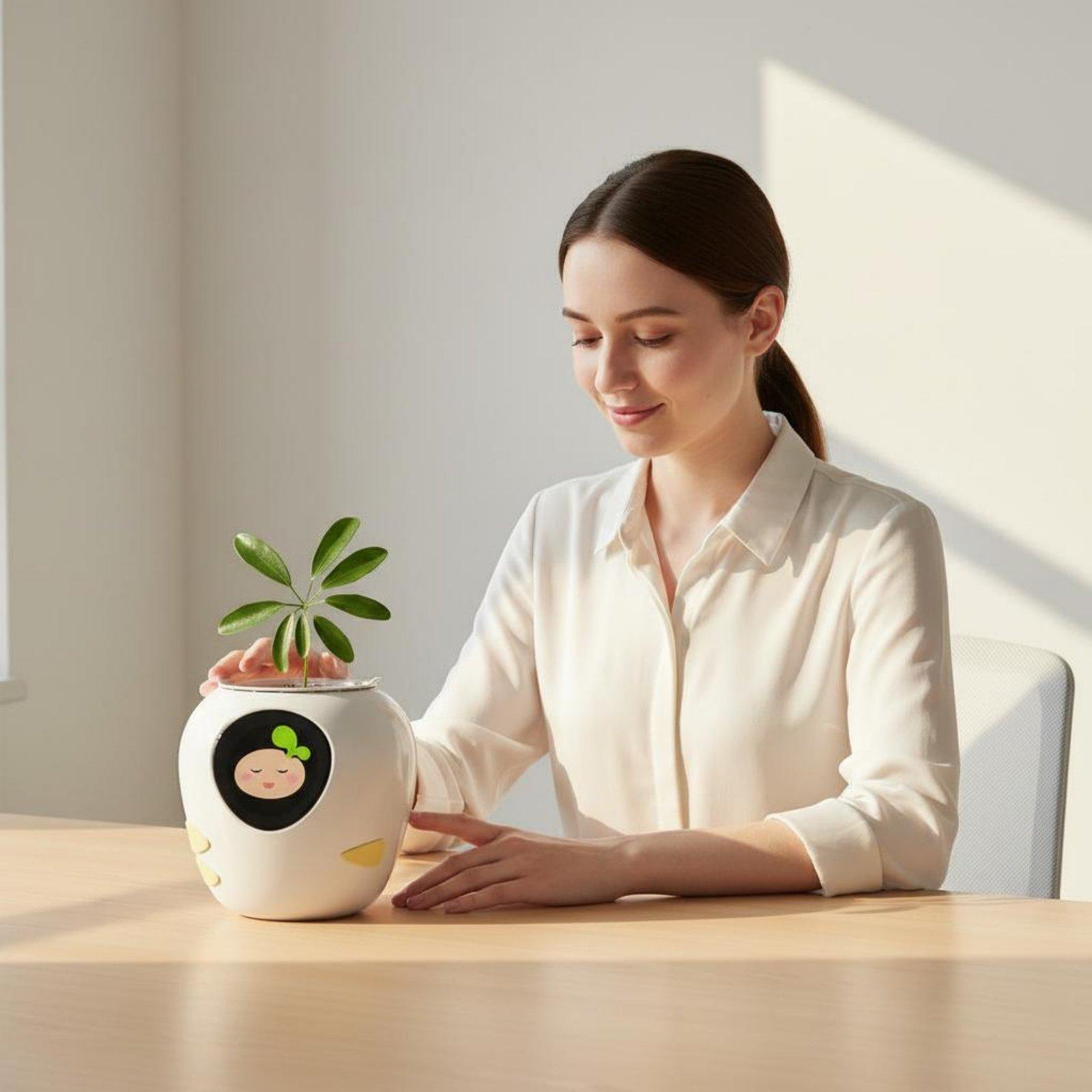 感情表現できる植木鉢、話す花鉢、オフィスやデスクトップ用のイ - Automatic Watering のレビューと価格