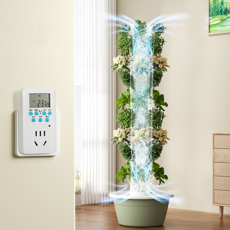 LED育成ライト付きスペースツリー垂直水耕タワーインテリジェ - Hydroponic Tower のレビューと価格